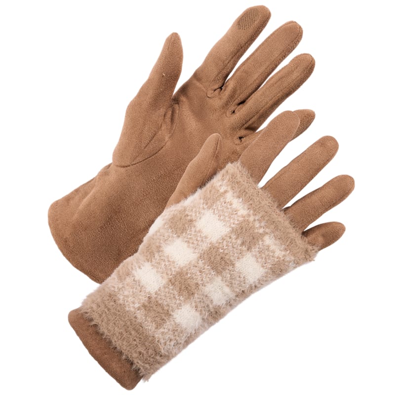 Natural Reflections Snowy Plaid Gloves