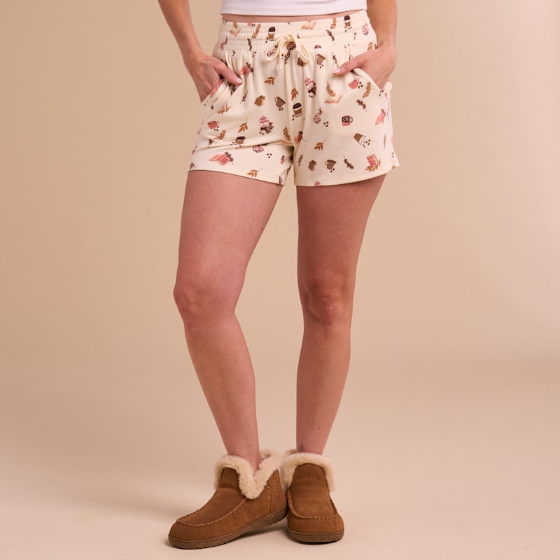 Natural Reflections Coffee Print Drawstring Boxer Shorts