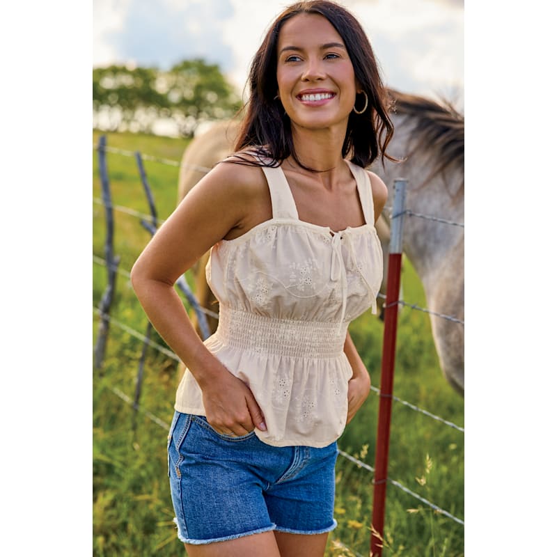RedHead Ranch Sleeveless Peplum Blouse