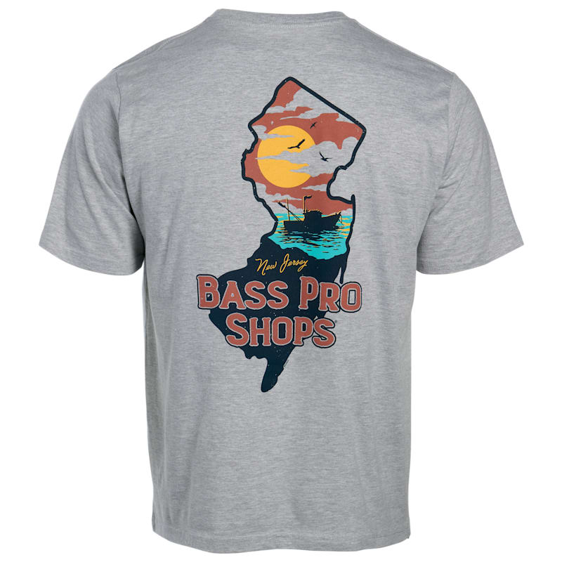Bass Pro Shops New Jersey Fishing Outline Short-Sleeve T-Shirt