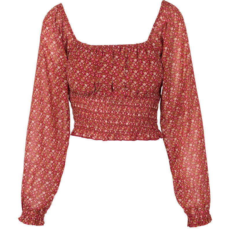 RedHead Ranch Shirred Long-Sleeve Blouse