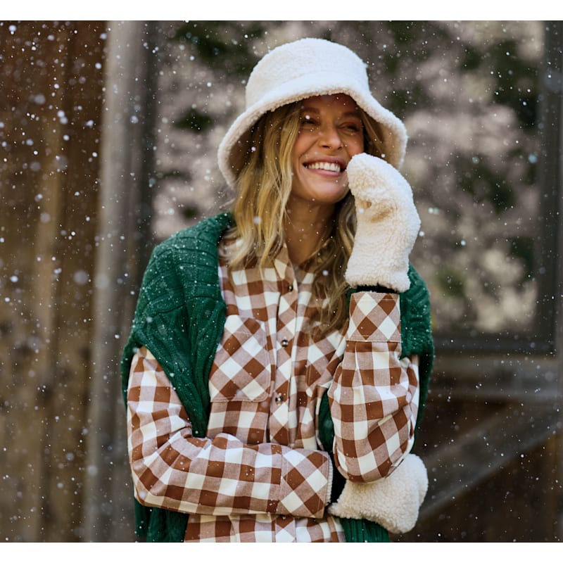 Natural Reflections Varsity Cuff Mittens