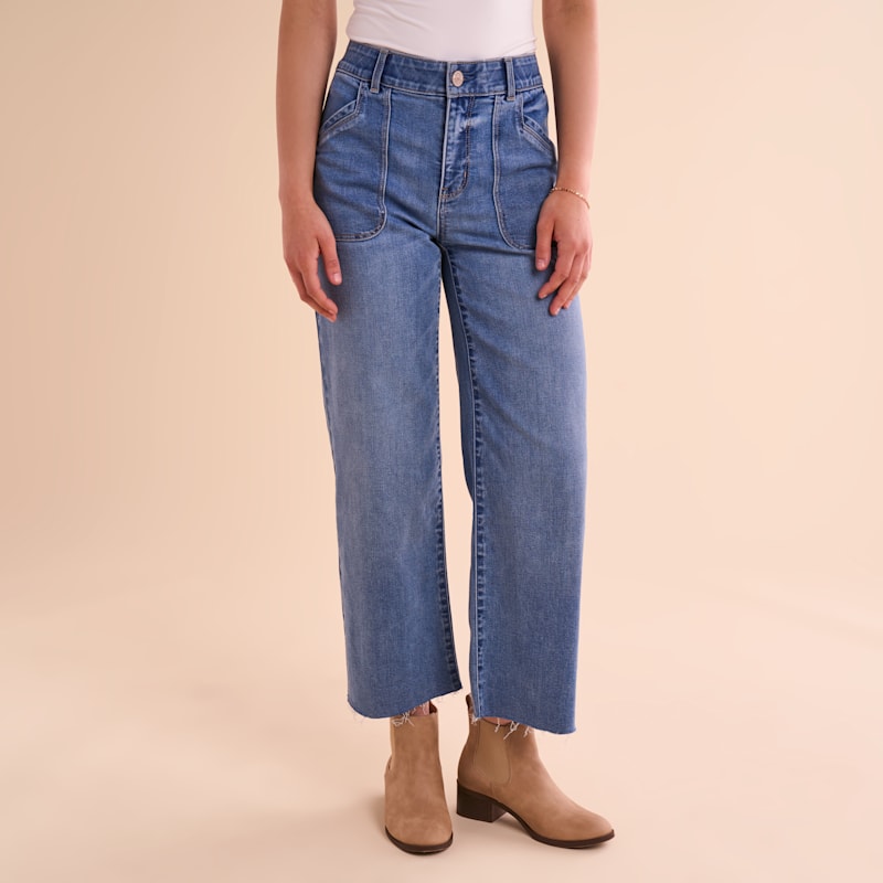 Natural Reflections Utility Ankle Wide-Leg Pants