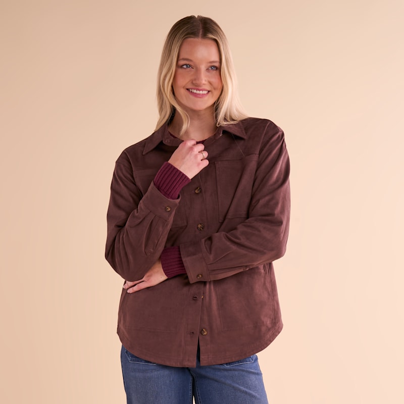 Natural Reflections Faux-Suede Barn Jacket