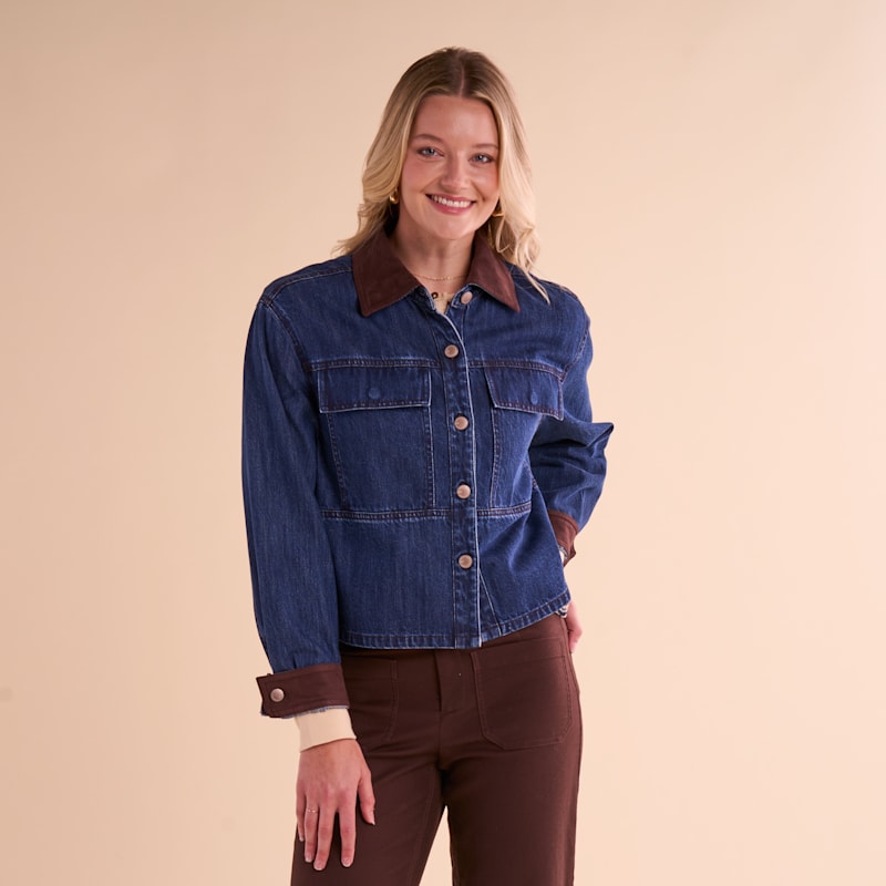 Natural Reflections Crop Barn Jacket