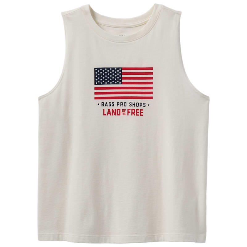 Land of the Free Logo Flag Muscle Tank