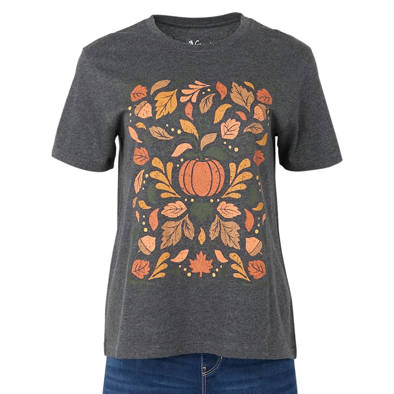 Natural Reflections Autumn Pumpkin Short-Sleeve T-Shirt