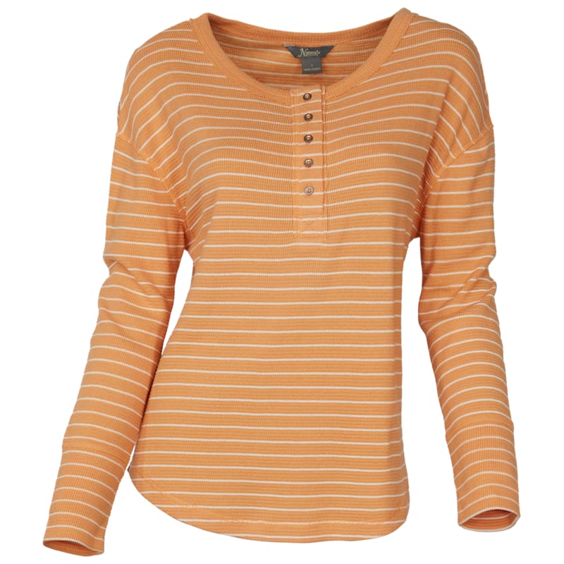 Natural Reflections Stripe Waffle Long-Sleeve Henley