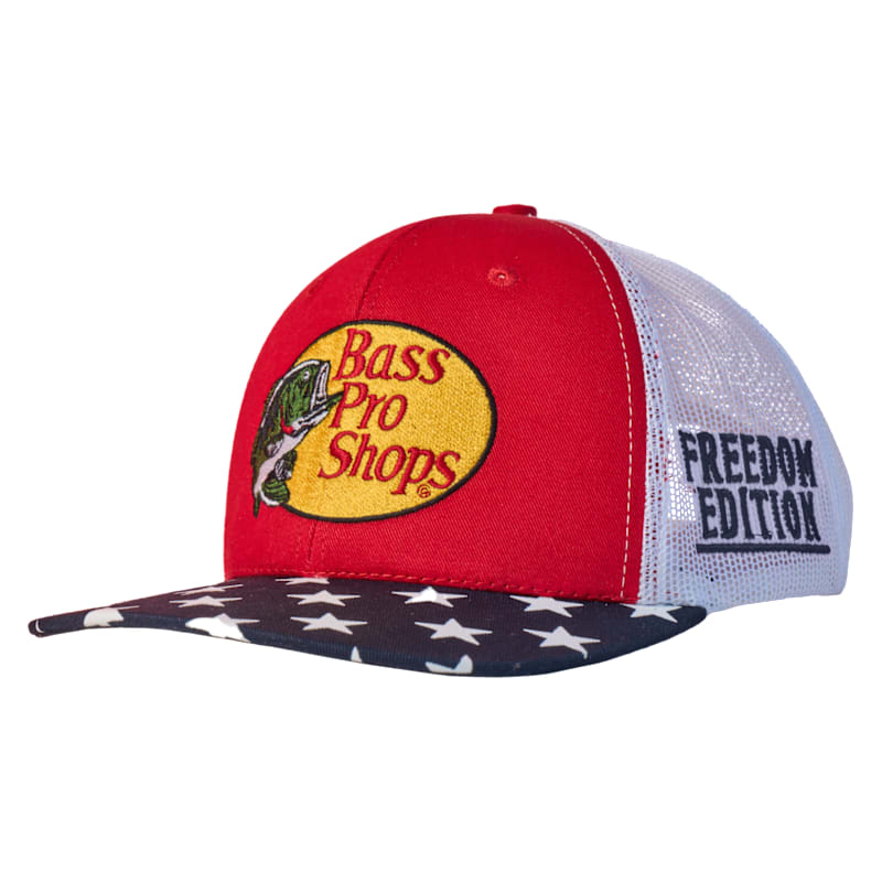 Bass Pro Shops Freedom Edition Mesh-Back Flag Tab Snapback Cap