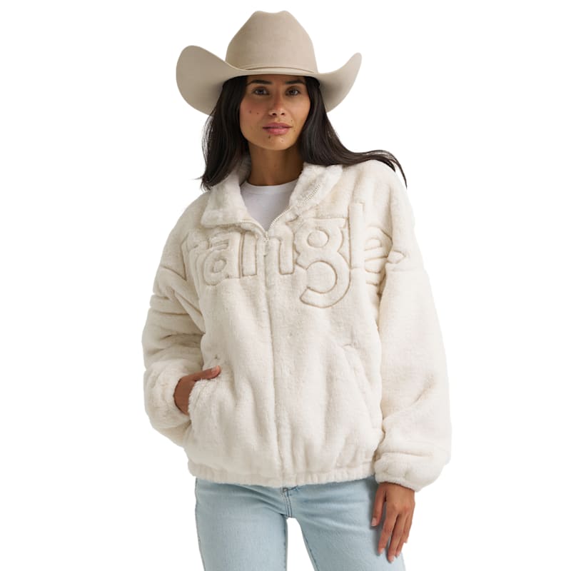 Wrangler Retro Logo Fuzzy Full-Zip Jacket