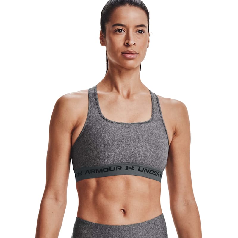 Under Armour Mid Crossback Heather Sports Bra for Ladies