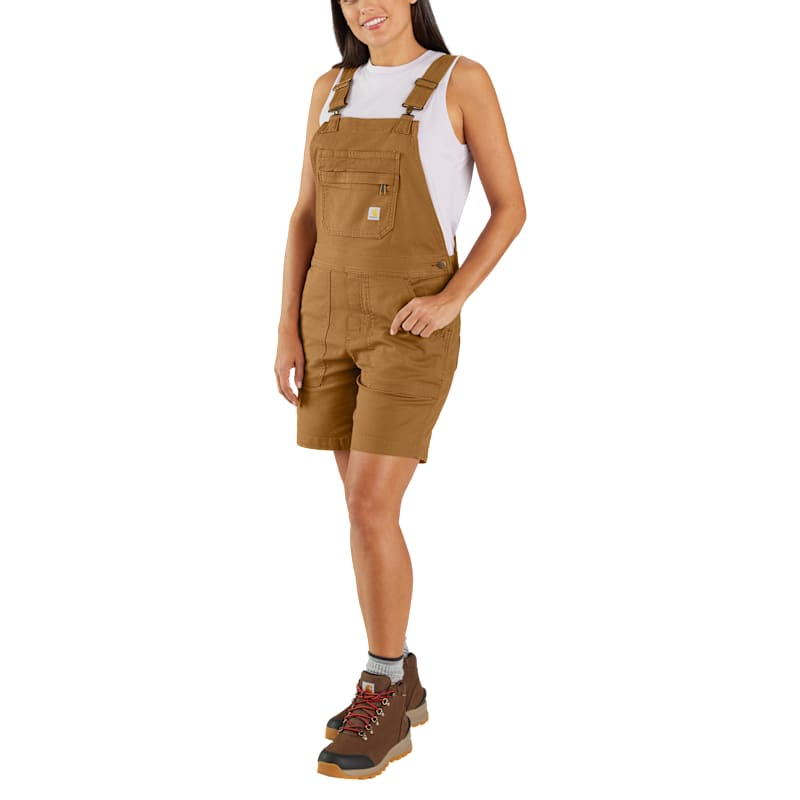 Carhartt Rugged Flex Relaxed-Fit 7" Canvas Shortalls for Ladies