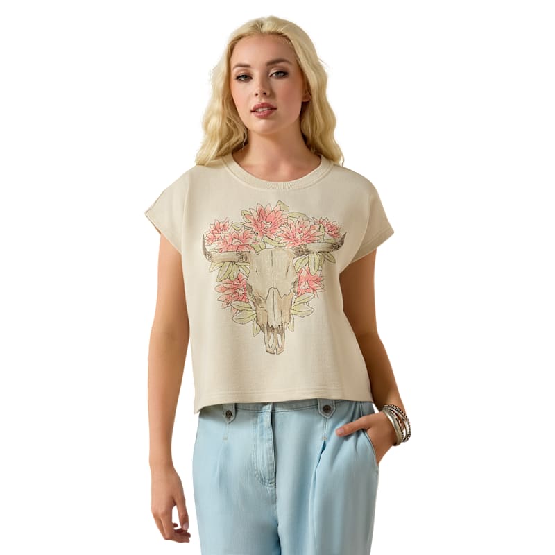 Ariat Vintage Skull Short-Sleeve Sweatshirt