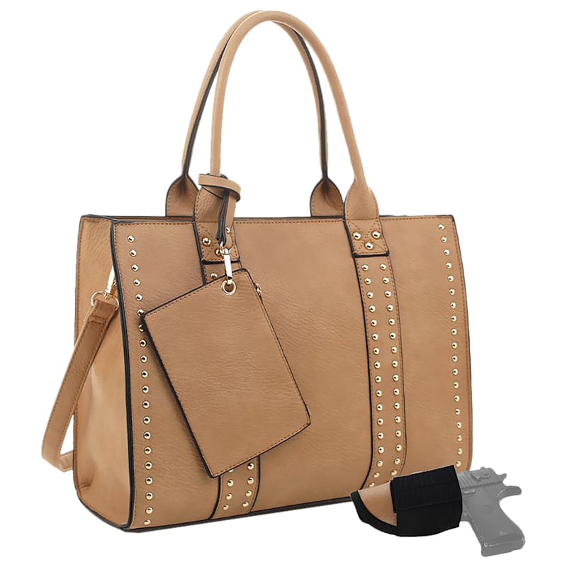 Jessie & James Handbags Kate Lock and Key Concealed Carry Satchel with Coin Pouch