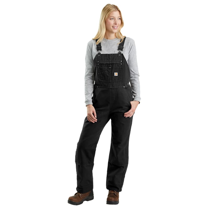 Carhartt Quilt-Lined Duck Bib Overalls for Ladies