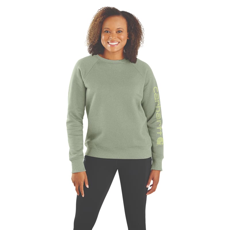 Carhartt Relaxed-Fit Midweight Sleeve Graphic Crew-Neck Sweatshirt for Ladies