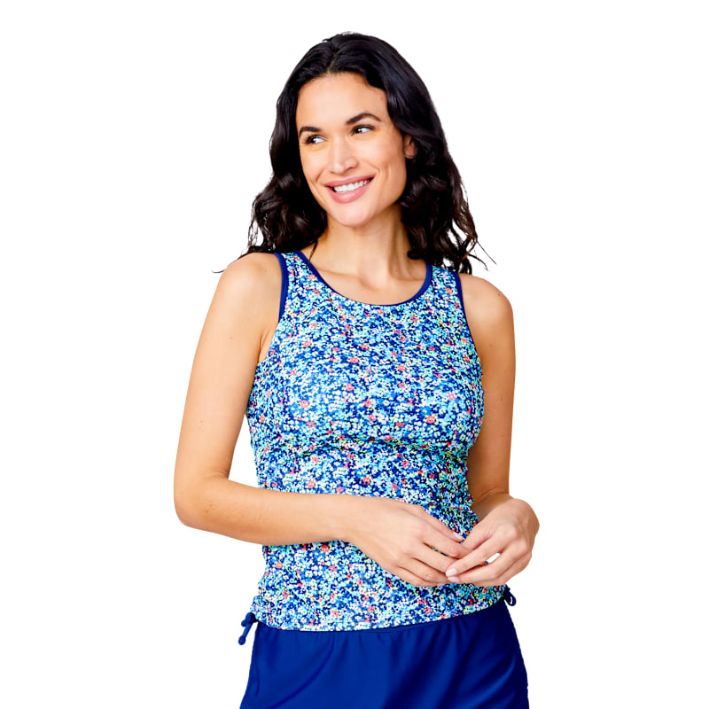 Free Country Seaside Petals Full Side Shirring Tankini