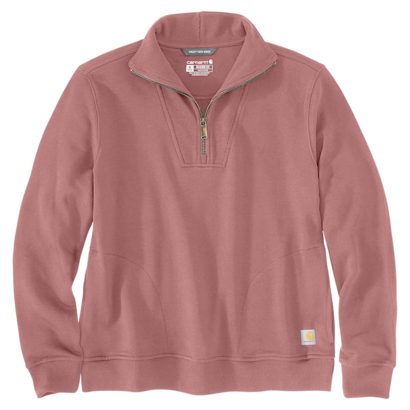 Carhartt TENCEL Fiber Series Relaxed-Fit Half-Zip Long-Sleeve Sweatshirt for Ladies