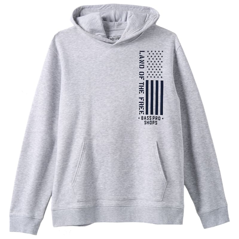 Land of the Free Vertical Flag Fleece Hoodie
