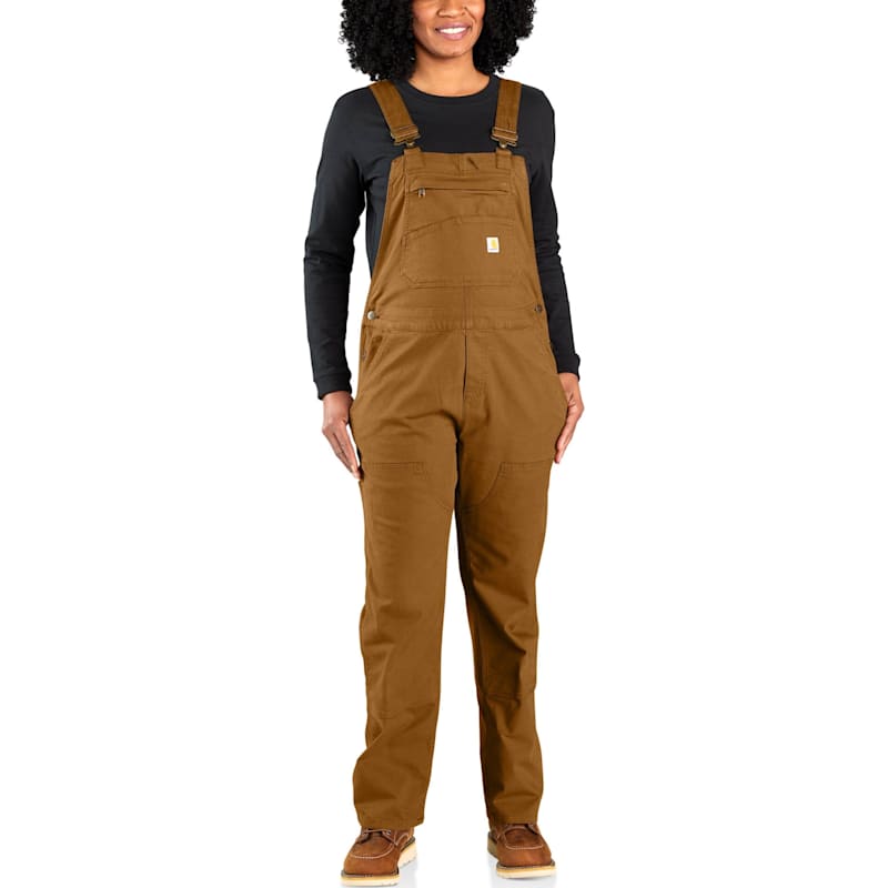 Carhartt Rugged Flex Loose-Fit Canvas Bib Overalls for Ladies