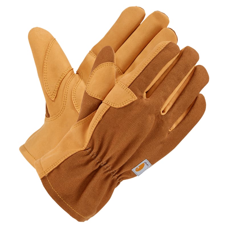 Carhartt Duck/Synthetic Leather Open Cuff Gloves for Ladies