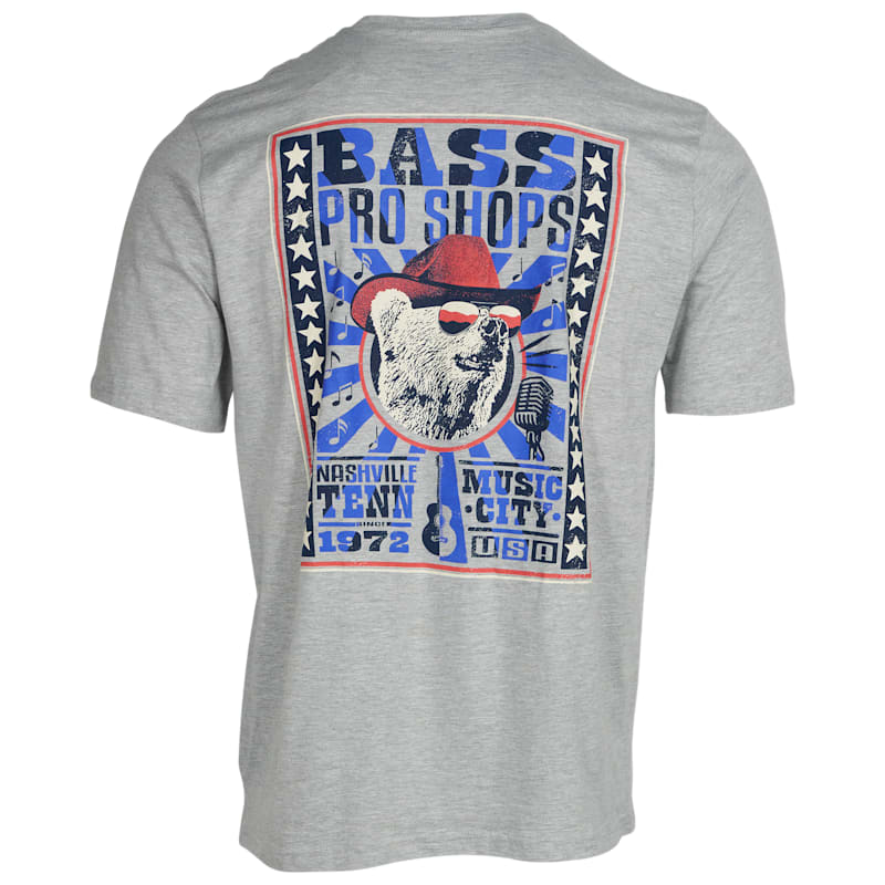 Bass Pro Shops Nashville Music City Bear Short-Sleeve T-Shirt for Men
