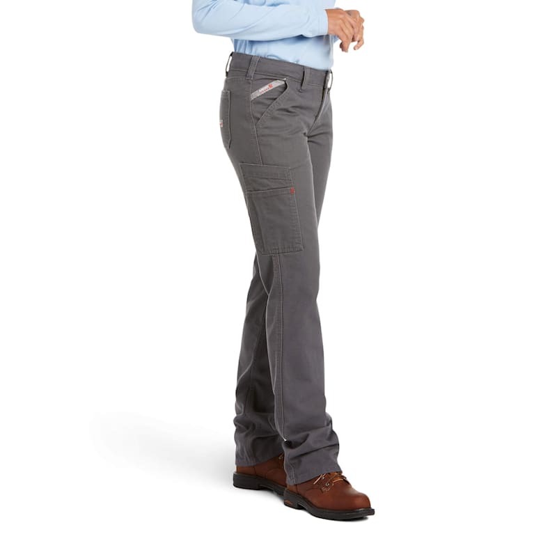 Ariat Flame-Resistant Stretch DuraLight Canvas Stackable Straight-Leg Pants for Ladies