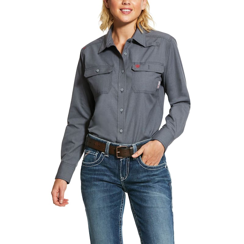 Ariat Flame-Resistant Featherlight Long-Sleeve Work Shirt for Ladies