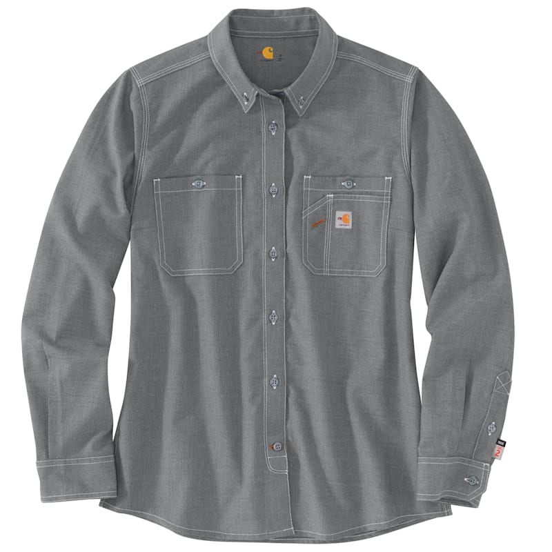 Carhartt Flame-Resistant Force Relaxed Fit Lightweight Long-Sleeve Button-Front Shirt for Ladies