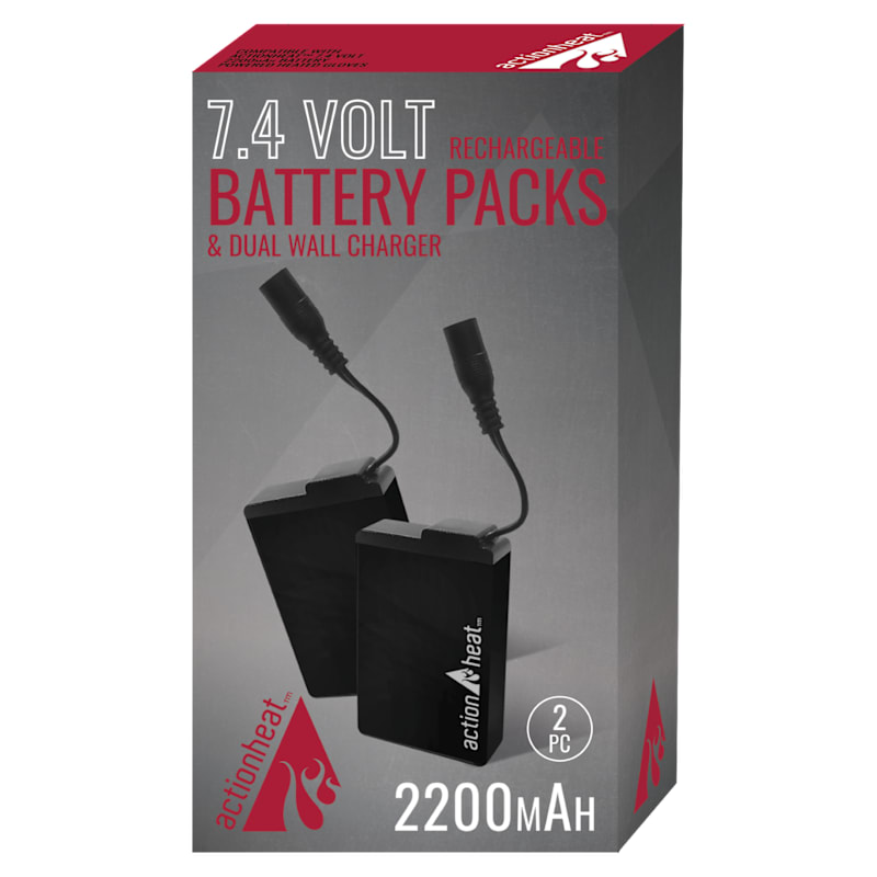 ActionHeat 7V 2200mAh Rechargeable Battery & Charging Kit for Gloves