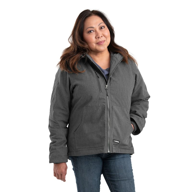 Berne Heathered Duck Hooded Jacket for Ladies
