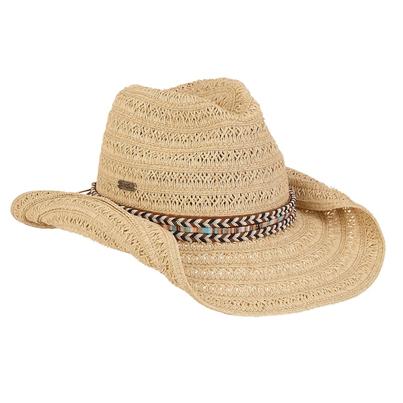 Sun 'N' Sand Riiska Paperbraid Western Hat for Ladies