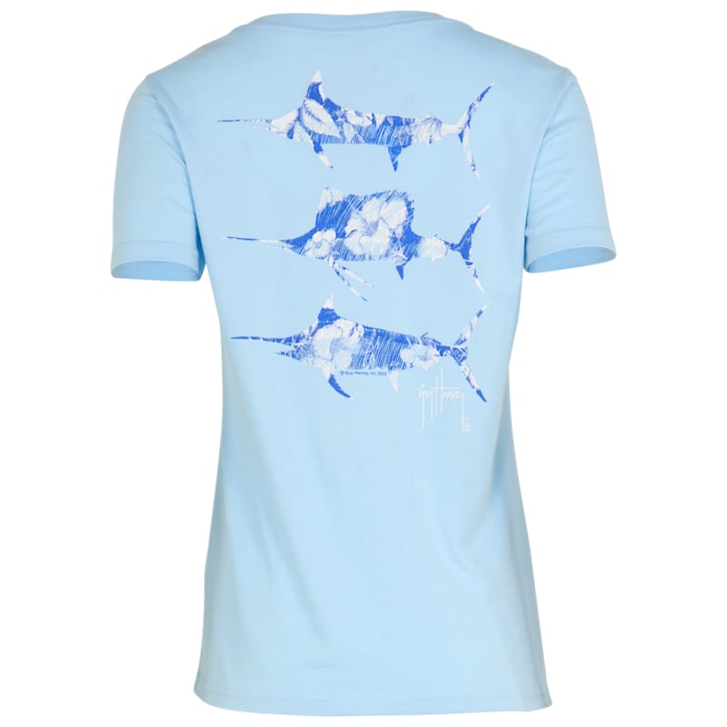 Guy Harvey Floral Bills V-Neck Short-Sleeve T-Shirt