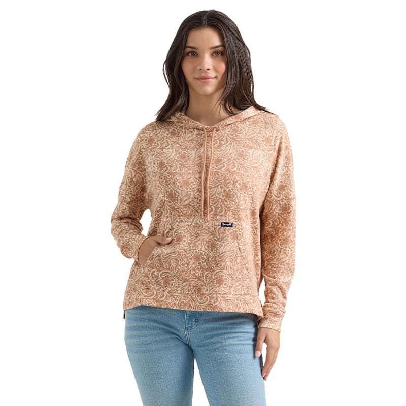 Wrangler Retro Geometric Relaxed Long-Sleeve Hoodie for Ladies