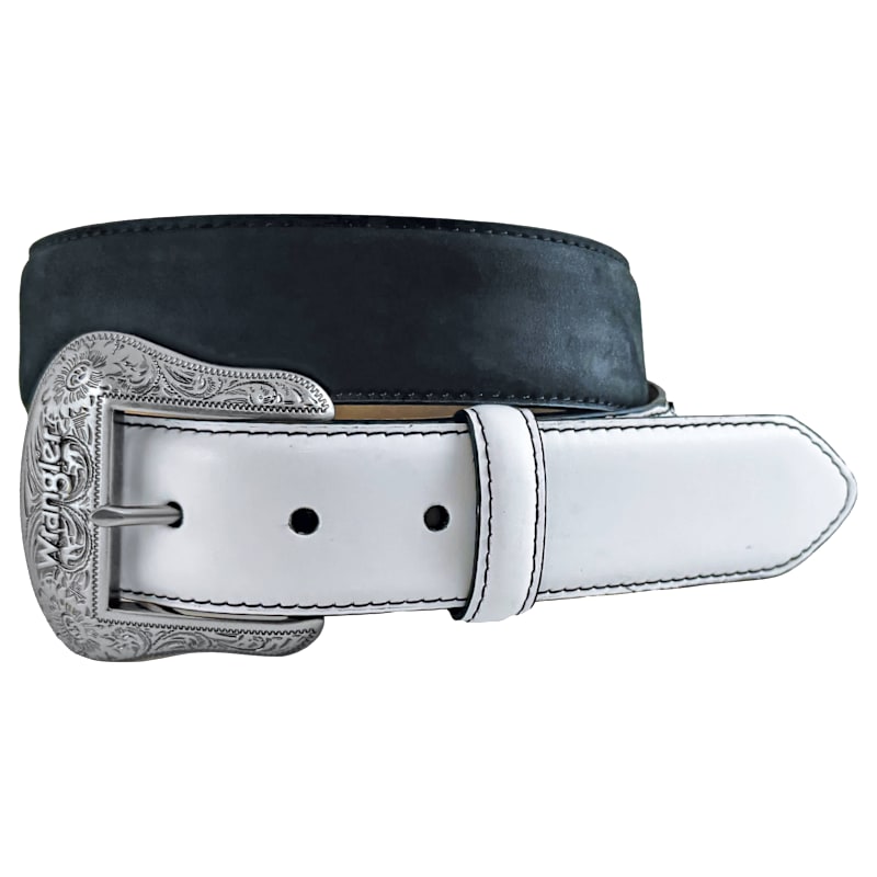 Wrangler Genuine Leather Western Belt with Color-Blocked End Tabs