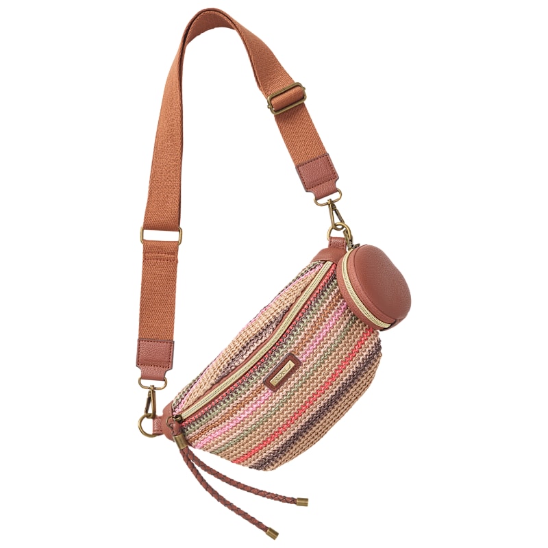 Sun 'N' Sand Striped Straw Belt Bag