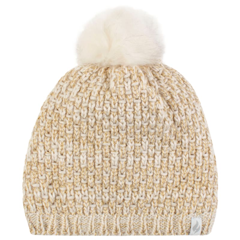 Heat Holders Corsica Basket Weave Pom Beanie for Ladies