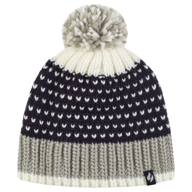 Heat Holders Arles Patterned Pom Beanie
