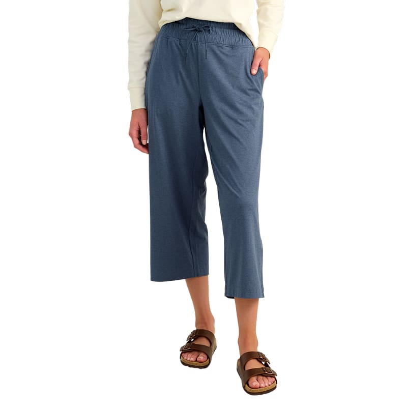 Huk Bayside Wide-Leg Ankle Crop Pants