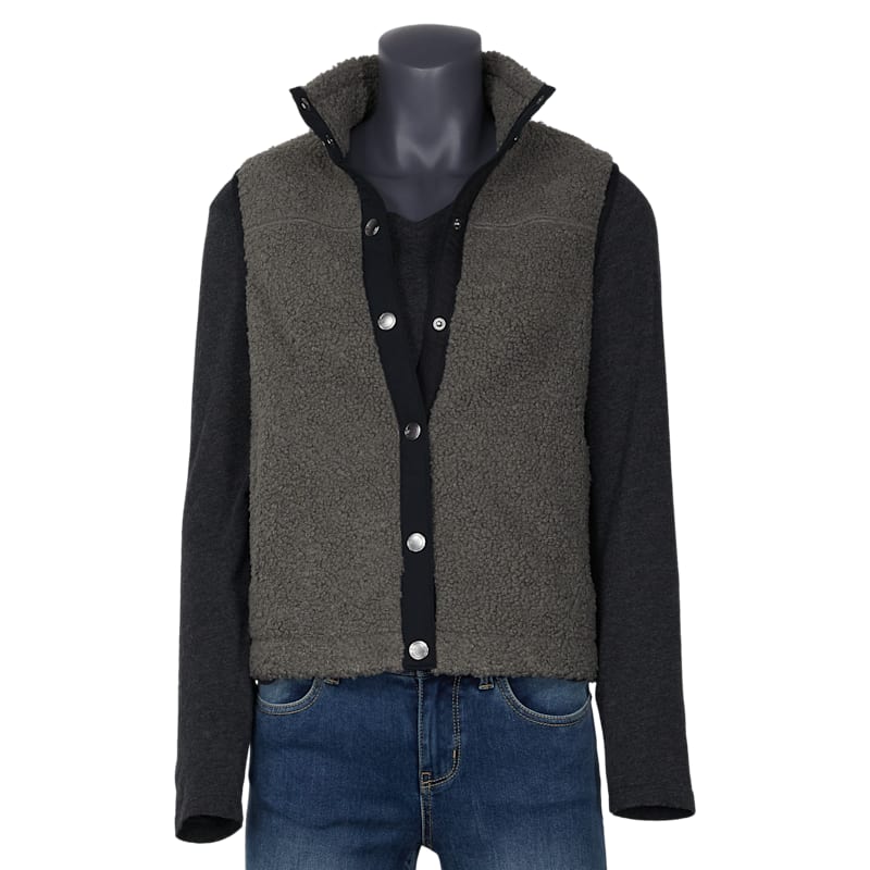 Natural Reflections Snap-Front Sherpa Vest