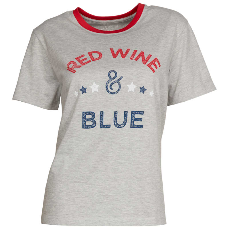 Natural Reflections Red Wine and Blue Short-Sleeve Tee
