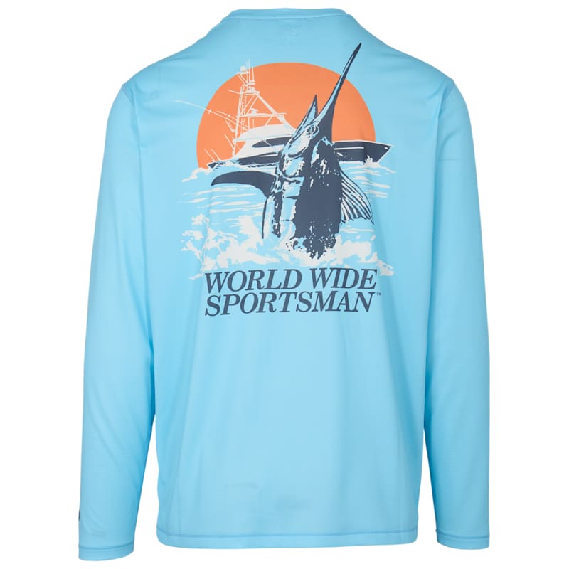 World Wide Sportsman 3D Cool Marlin Fishing Graphic Long-Sleeve Shirt