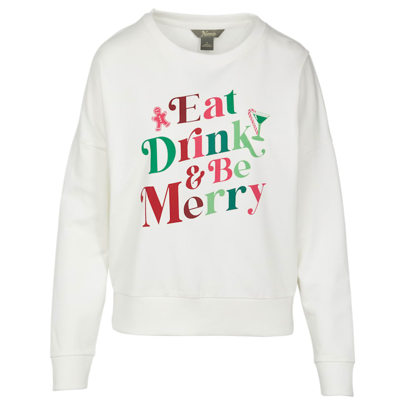 Natural Reflections Eat Drink and Be Merry Long-Sleeve Sweatshirt