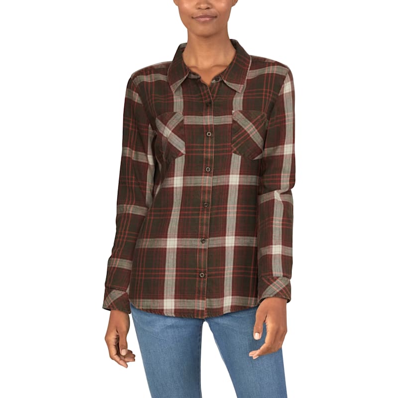 Natural Reflections Acid-Wash Twill Long-Sleeve Shirt