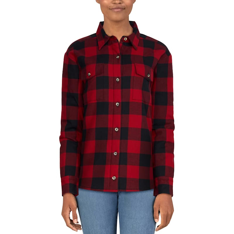 Natural Reflections Sherpa-Lined Long-Sleeve Flannel