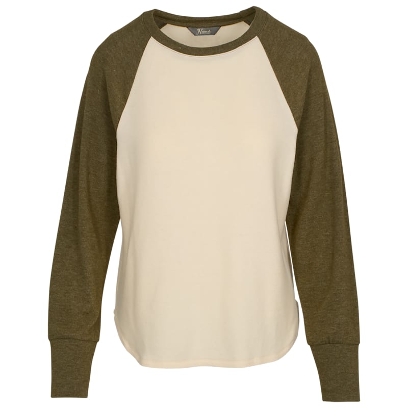 Natural Reflections Cozy Raglan Long-Sleeve Baseball Shirt
