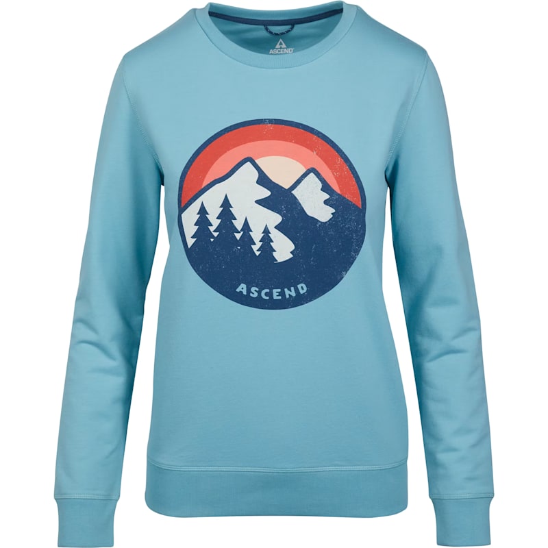 Ascend To and Fro Sunset Mountain Graphic Sweatshirt