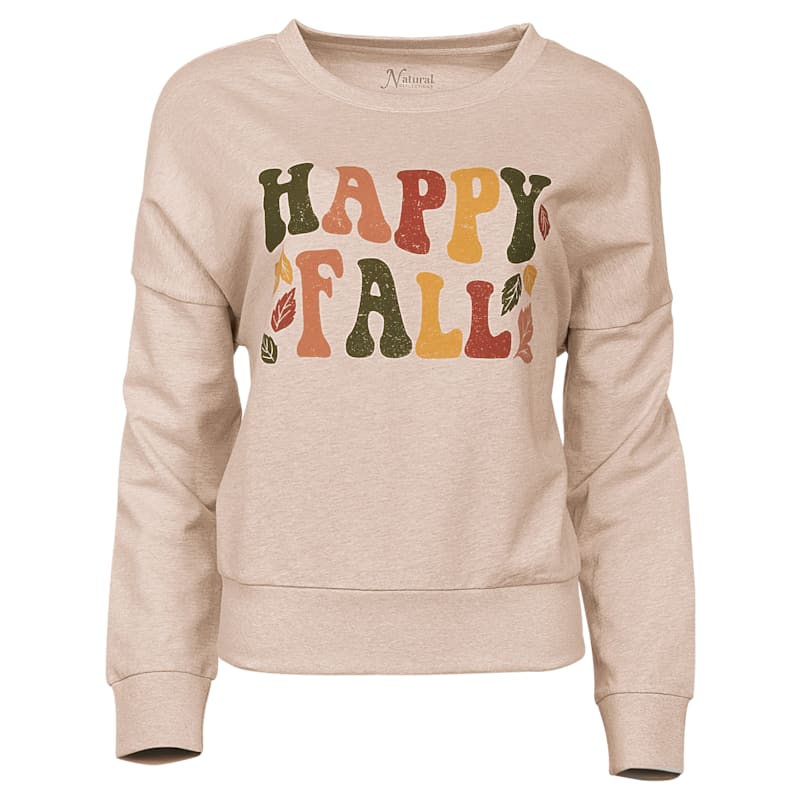 Natural Reflections Happy Fall Long-Sleeve Sweatshirt