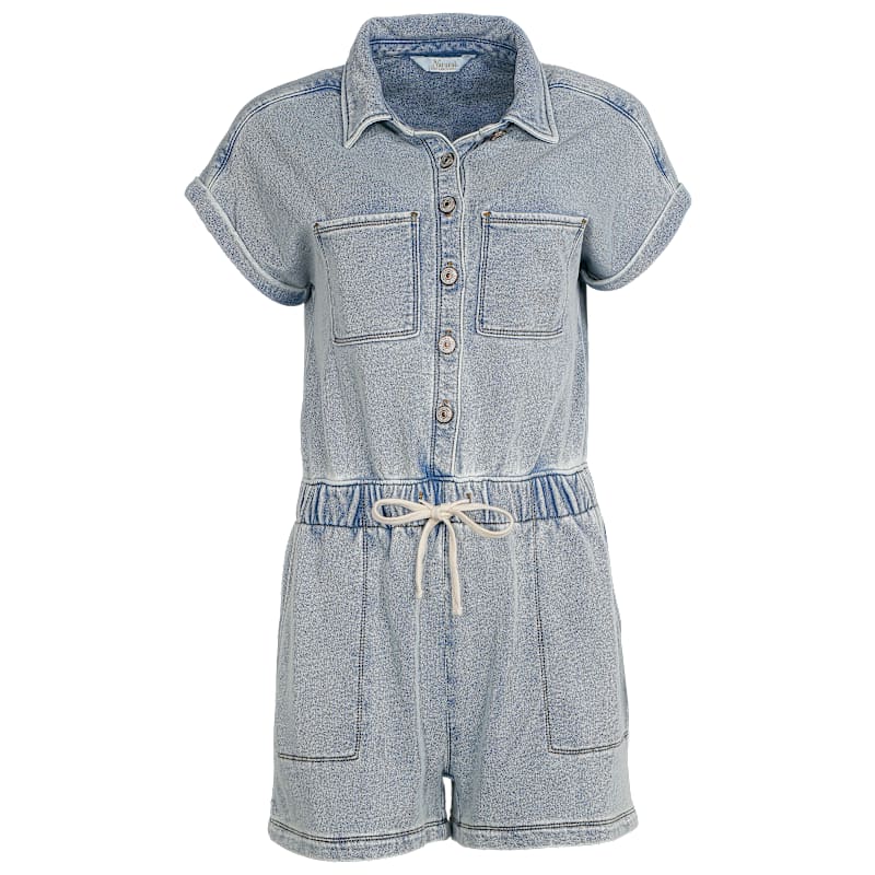 Natural Reflections Knit Denim Romper