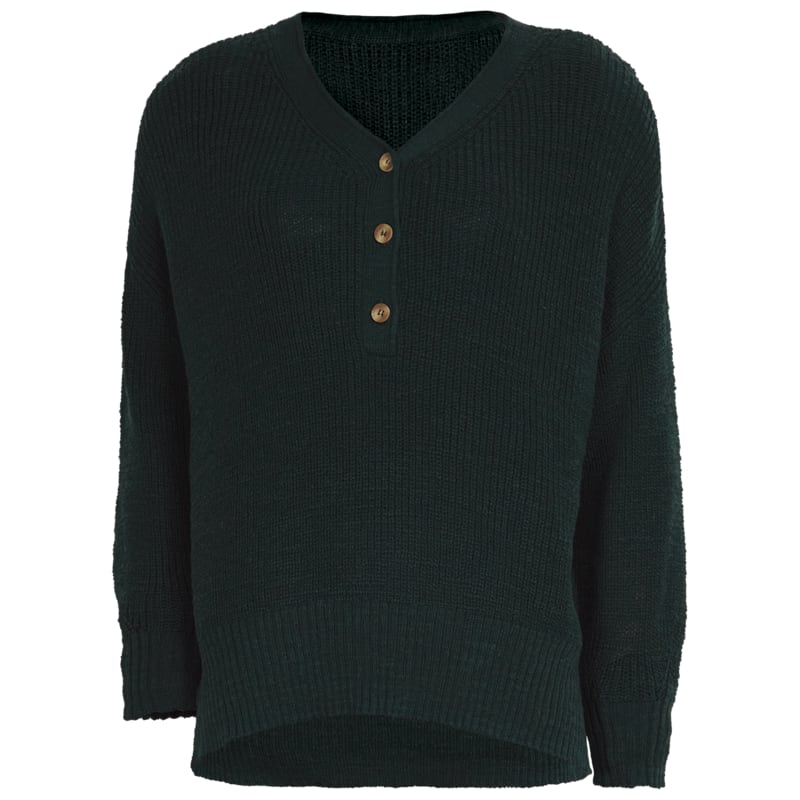 Natural Reflections Henley Long-Sleeve Sweater